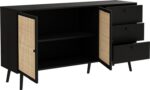 Μπουφές Oslo pakoworld μαύρο-φυσικό 150x39x79εκ - Image 3