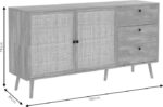 Μπουφές Oslo pakoworld μαύρο-φυσικό 150x39x79εκ - Image 5