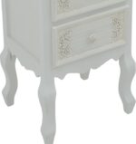 Κομοδίνο Pazlen Inart mdf σε λευκή αντικέ απόχρωση 40x45x65εκ - Image 6