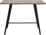 Tραπέζι μπαρ Fortitude pakoworld MDF καρυδί - πόδι μαύρο 140x70x103.5εκ - Image 3