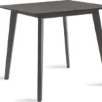 Τραπέζι Benson pakoworld MDF σε rustic grey απόχρωση 80x80x75εκ
