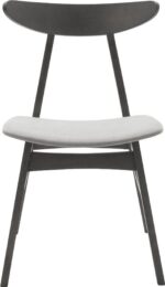 Καρέκλα Orlean pakoworld γκρι ύφασμα-rubberwood ανθρακί πόδι - Image 4