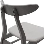 Καρέκλα Orlean pakoworld γκρι ύφασμα-rubberwood ανθρακί πόδι - Image 5