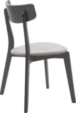 Καρέκλα Toto pakoworld γκρι ύφασμα-rubberwood ανθρακί πόδι - Image 2