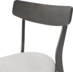 Καρέκλα Toto pakoworld γκρι ύφασμα-rubberwood ανθρακί πόδι - Image 6
