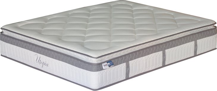 100-000049 Στρώμα Utopia pakoworld pocket spring μονής όψης με ανώστρωμα 30-32cm 140x200εκ - Image 1