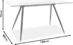 Τραπέζι Astrid pakoworld γυάλινο 10χιλ - πόδι μαύρο 140x80x75εκ - Image 6