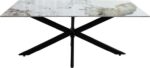 Τραπέζι Bethan pakoworld sintered stone λευκό μαρμάρου-μαύρο 180x90x75εκ - Image 3