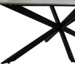 Τραπέζι Bethan pakoworld sintered stone λευκό μαρμάρου-μαύρο 180x90x75εκ - Image 5