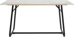 Τραπέζι Revello pakoworld sintered stone λευκό μαρμάρου-μαύρο 150x90x75εκ - Image 4