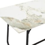 Τραπέζι Revello pakoworld sintered stone λευκό μαρμάρου-μαύρο 150x90x75εκ - Image 6