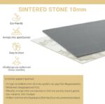 Τραπέζι Revello pakoworld sintered stone μαύρο μαρμάρου-μαύρο 150x90x75εκ - Image 3