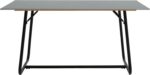Τραπέζι Revello pakoworld sintered stone μαύρο μαρμάρου-μαύρο 150x90x75εκ - Image 4