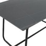 Τραπέζι Revello pakoworld sintered stone μαύρο μαρμάρου-μαύρο 150x90x75εκ - Image 6