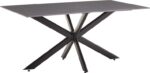 Τραπέζι Bethan pakoworld sintered stone γκρι cement-μαύρο 180x90x75εκ