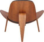 Πολυθρόνα Vilma pakoworld PU μαύρο- plywood καρυδί 90x73x75εκ - Image 3