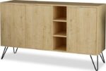 Μπουφές Clara pakoworld χρώμα light oak 142x35.5x83εκ - Image 2
