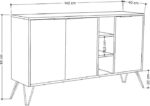 Μπουφές Clara pakoworld χρώμα light oak 142x35.5x83εκ - Image 4