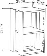 Κομοδίνο Passion pakoworld oak 34x30x55εκ - Image 4