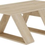 Τραπέζι σαλονιού Pipra pakoworld σε χρώμα φυσικό 110x60x40