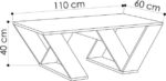 Τραπέζι σαλονιού Pipra pakoworld σε χρώμα φυσικό 110x60x40 - Image 3