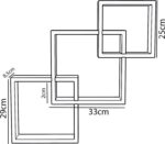 Ραφιέρα τοίχου Maas pakoworld χρώμα καρυδί 33x8.5x33εκ - Image 5