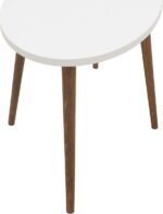 Τραπέζι σαλονιού Barton pakoworld λευκό-καφέ 90x45x40εκ - Image 4