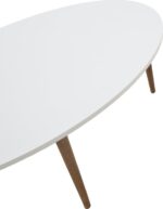 Τραπέζι σαλονιού Barton pakoworld λευκό-καφέ 90x45x40εκ - Image 5