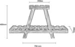 Ραφιέρα-σταντ φυτών Tisa pakoworld ξύλο καφέ 75x25x49εκ - Image 3