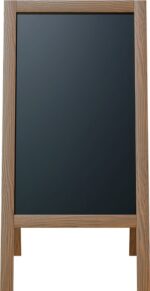 Stand μενού Felex pakoworld καρυδί-μαύρο 50x25x100εκ - Image 2