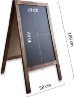 Stand μενού Felex pakoworld καρυδί-μαύρο 50x25x100εκ - Image 4