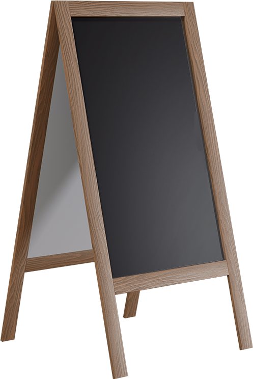 120-000162 Stand μενού Felex pakoworld καρυδί-μαύρο 50x25x100εκ - Image 1