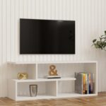Έπιπλο τηλεόρασης Waldo pakoworld λευκό μελαμίνης 100x29,5x40εκ - Image 2