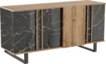 Μπουφές Amanda pakoworld καρυδί-μαύρο 160x40x78.5εκ - Image 2