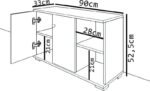 Έπιπλο εισόδου Deril pakoworld λευκό-sonoma 90x33x52.5εκ - Image 6