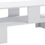 Τραπέζι σαλονιού Olly pakoworld λευκό 120x60x47εκ