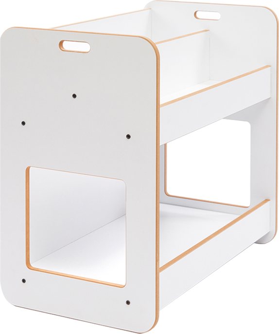 120-000420 Ραφιέρα Dovere pakoworld λευκό mdf 56x34x55εκ - Image 1