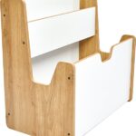 Ραφιέρα Crane pakoworld φυσικό-λευκό mdf 57x34x55εκ