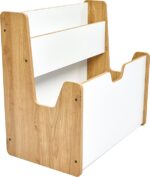 Ραφιέρα Crane pakoworld φυσικό-λευκό mdf 57x34x55εκ