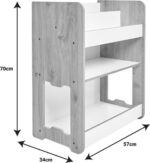 Ραφιέρα Seagull pakoworld λευκό mdf 57x34x70εκ - Image 5