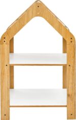 Ραφιέρα τ. Montessori Zoilen pakoworld φυσικό-λευκό-μπλε mdf 50x30x80εκ - Image 2
