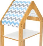 Ραφιέρα τ. Montessori Zoilen pakoworld φυσικό-λευκό-μπλε mdf 50x30x80εκ - Image 3