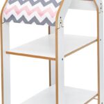 Ραφιέρα τ. Montessori Zoilen pakoworld λευκό-ροζ mdf 50x30x80εκ