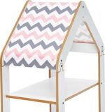 Ραφιέρα τ. Montessori Zoilen pakoworld λευκό-ροζ mdf 50x30x80εκ - Image 3
