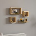 Ραφιέρα Babine pakoworld μελαμίνη σε oak απόχρωση 84x15x44εκ - Image 2