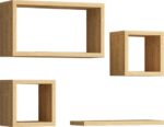 Ραφιέρα Babine pakoworld μελαμίνη σε oak απόχρωση 84x15x44εκ