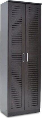 Παπουτσοθήκη-ντουλάπα SANTE pakoworld 21 ζεύγων χρώμα wenge 60x37x183εκ - Image 2
