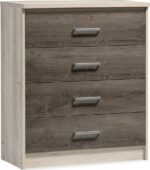 Συρταριέρα OLYMPUS pakoworld με 4 συρτάρια χρώμα castillo-toro 80x40x95εκ