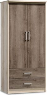 Ντουλάπα ρούχων δίφυλλη OLYMPUS pakoworld χρώμα castillo-toro 81x57x183εκ