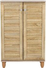 Παπουτσοθήκη-ντουλάπι SANTO pakoworld 10 ζεύγων χρώμα sonoma 60x34,5x91,5εκ - Image 5